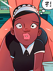 Andy is horny more than usual, and takes the opportunity to rub the dick in her ass - The Naughty Home - Mop On the Maid by welcomix (tufos)