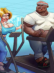 You're nothing but a dirty fat slob stinking up the whole place, and everyone here knows it - Uncomfortable workout by Karen