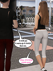 I think these yoga capris are actually see-through - Natasha gym 2 by Dark Lord